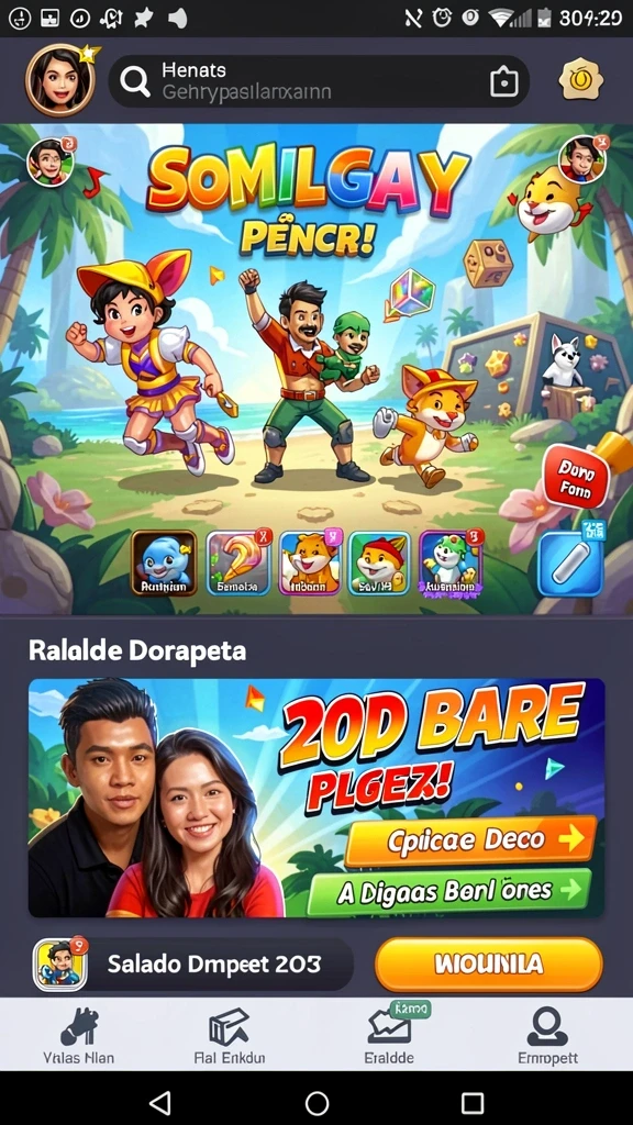 Tampilan awal game yang menarik dan user-friendly.