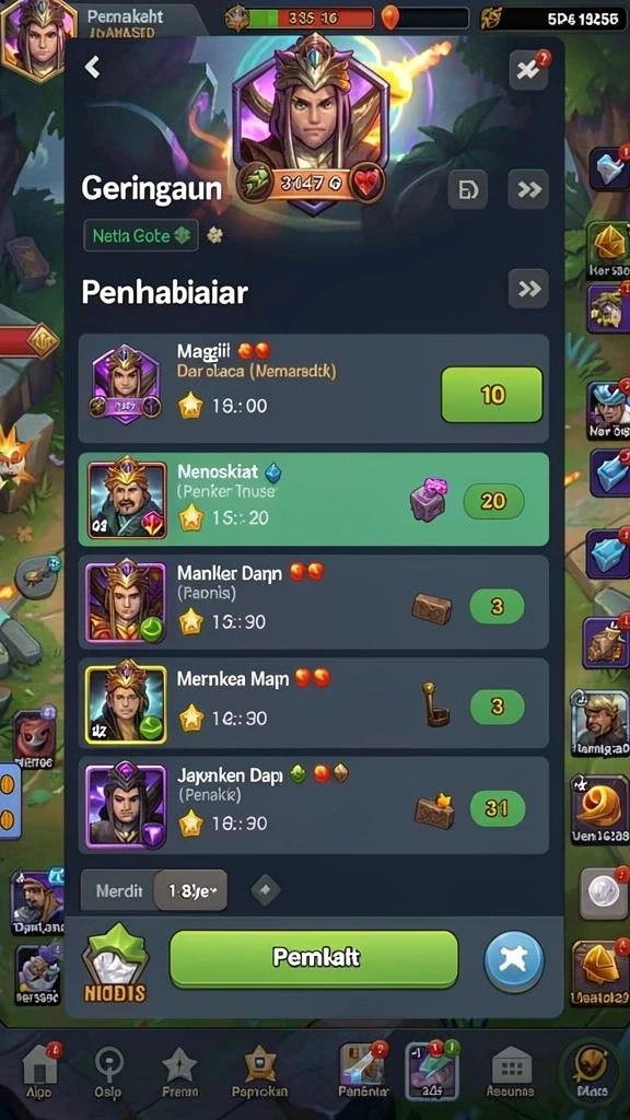 Tampilan antarmuka yang user-friendly.