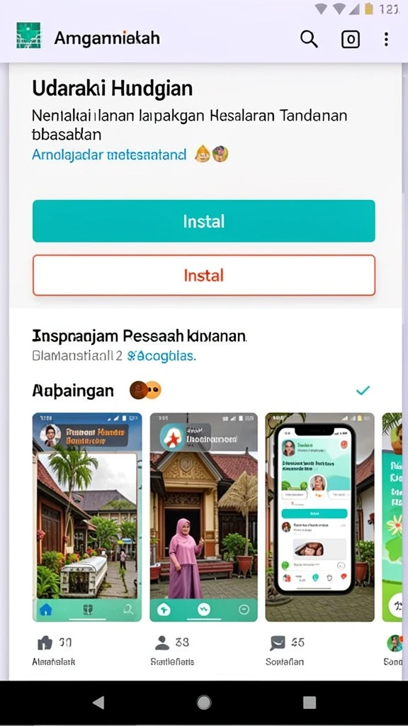 Antarmuka utama aplikasi dengan grafik yang menawan.