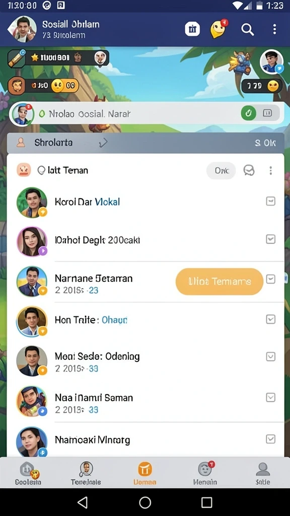 Karakter-karakter unik yang bisa dimainkan dengan kemampuan berbeda.