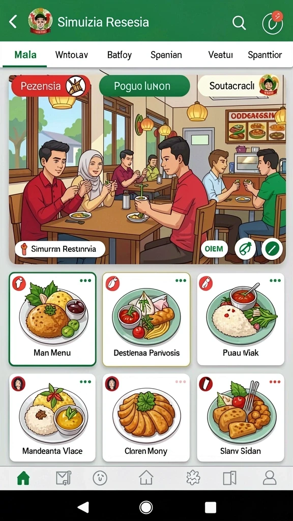 Tampilan antarmuka yang intuitif dan menarik.