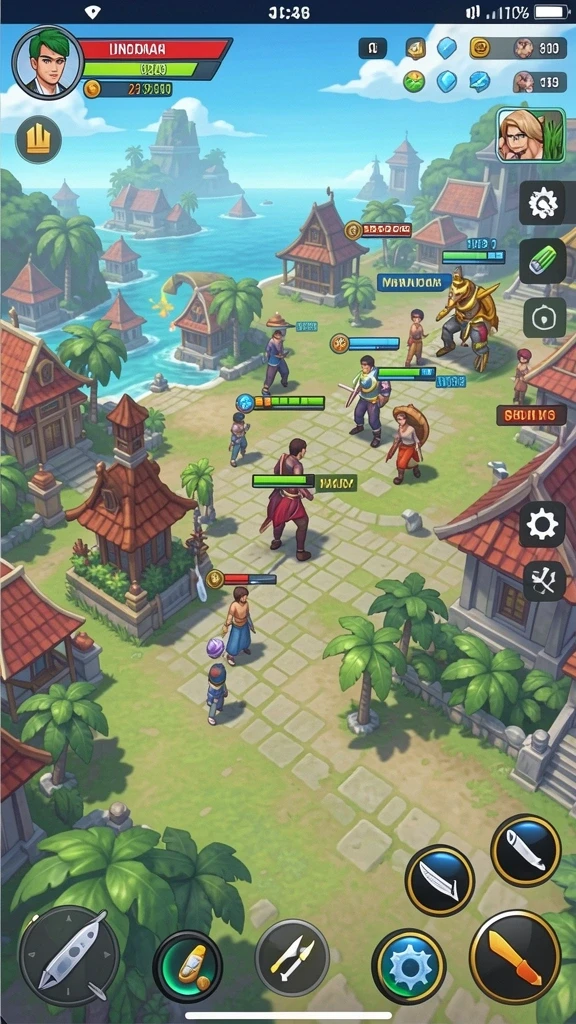 Screenshot menunjukkan grafik menawan dari dunia ID098.
