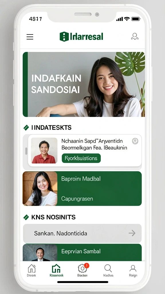 Tampilan awal yang mengesankan dan mudah dipahami.