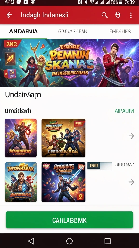 Screenshot dari level menengah yang menantang.