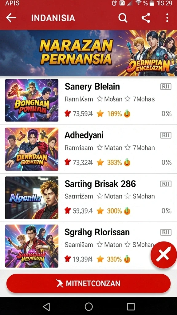 Informasi bonus dan turnamen yang tersedia di aplikasi.