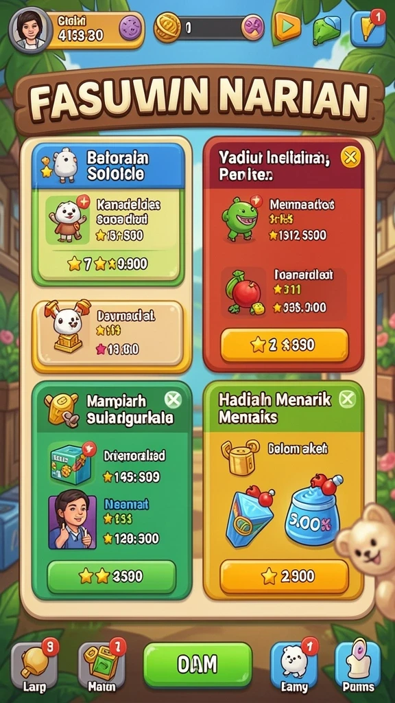 Mode permainan yang beragam dan penuh tantangan.